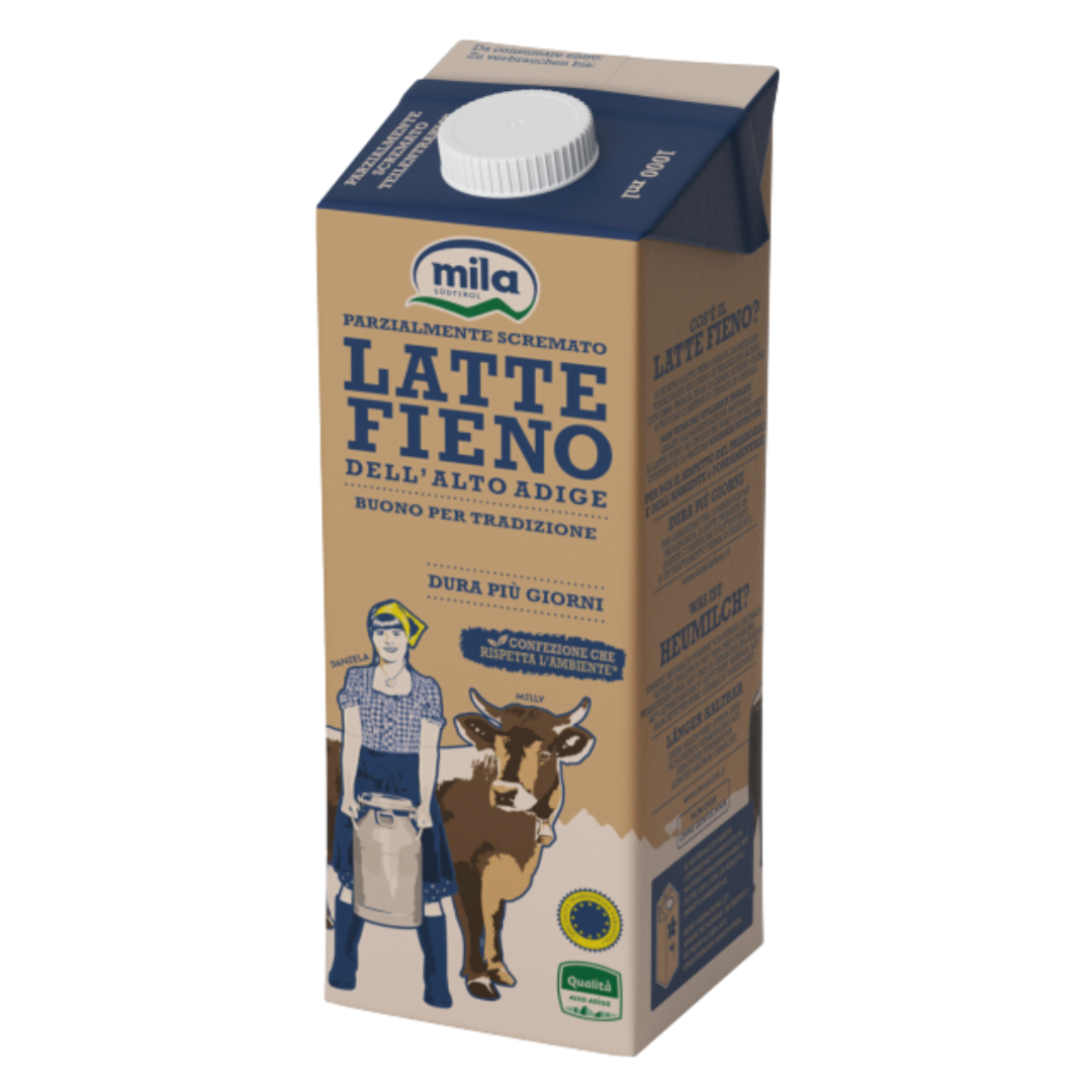 Latte fieno più giorni parzialmente scremato